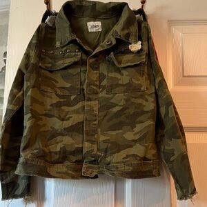 Hudson Jeans Kids Camouflage Jacket - Green